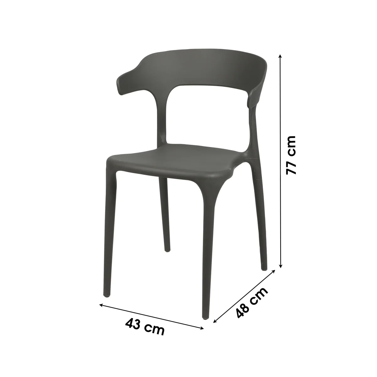 Cadeira Preta "James" (48x43x77 cm)