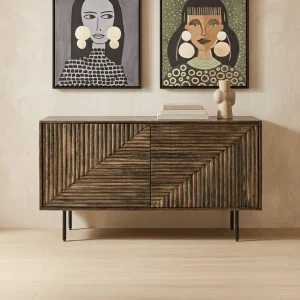 Aparador Geométrico Duas portas 100x39,5x70 CALCUTA