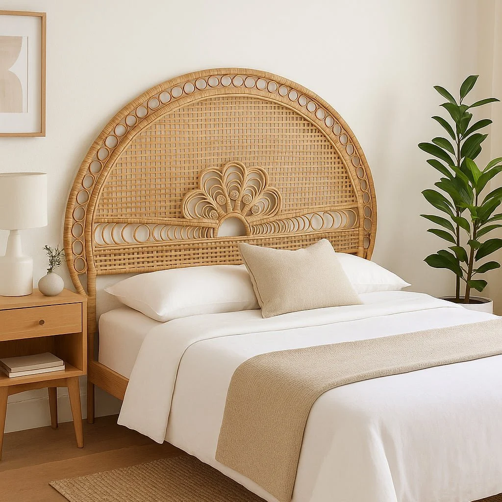 Cabeceira Cama Ornamentada Rattan 175x3x130 SERENA - Image 2