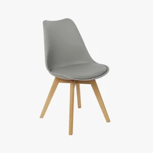 Cadeira Com Revestimento Sintético Cinza 48X55X84 EAMES