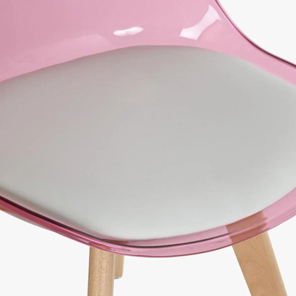 Cadeira Efeito Luminoso Rosa 54X47X83 EAMES - Image 5