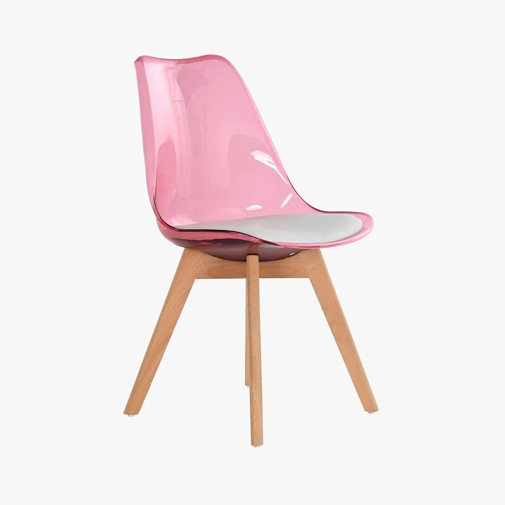 Cadeira Efeito Luminoso Rosa 54X47X83 EAMES