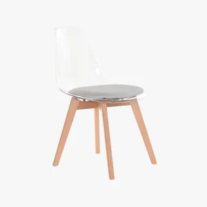 Cadeira Transparente Cinza 54X47X83 EAMES