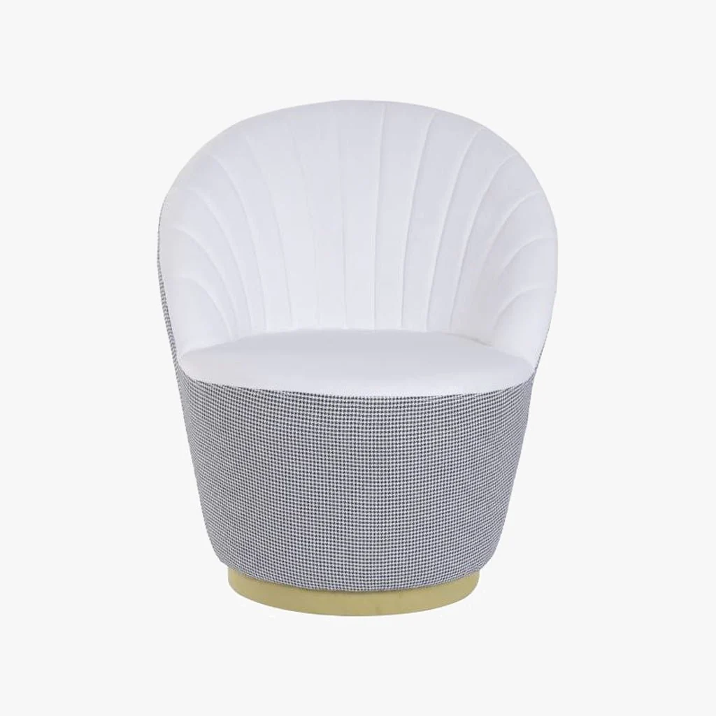Cadeirão Xadrez Branco 69x69x85 VERSAILLES - Image 3