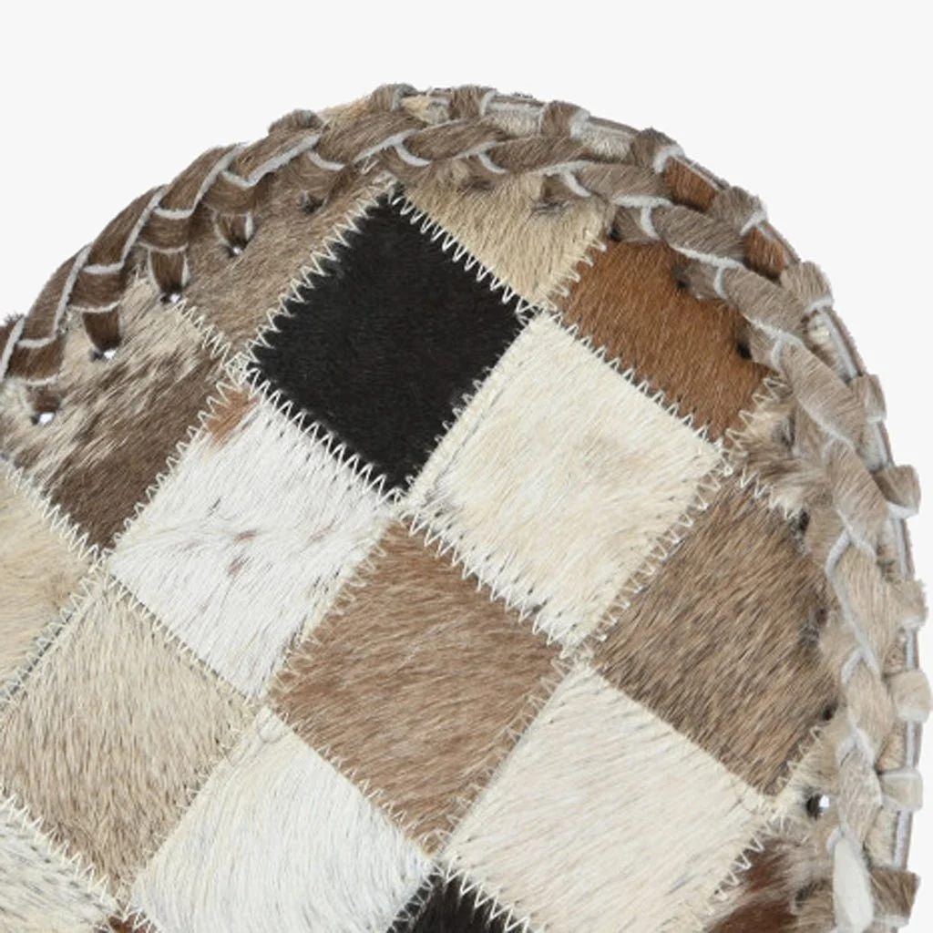 Cadeira Pele Quadrados Camel/Branco VERVE - Image 7